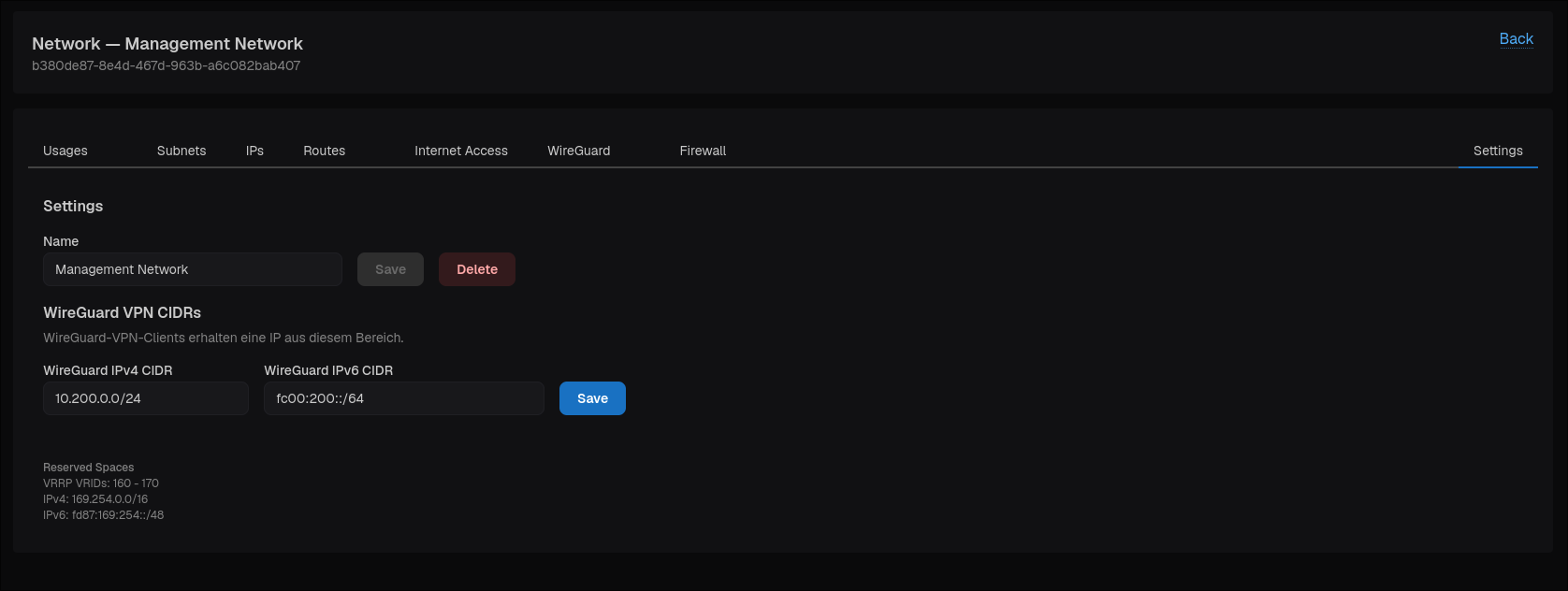 Set VPN Client Subnet