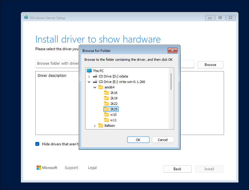 Load VirtIO Drivers